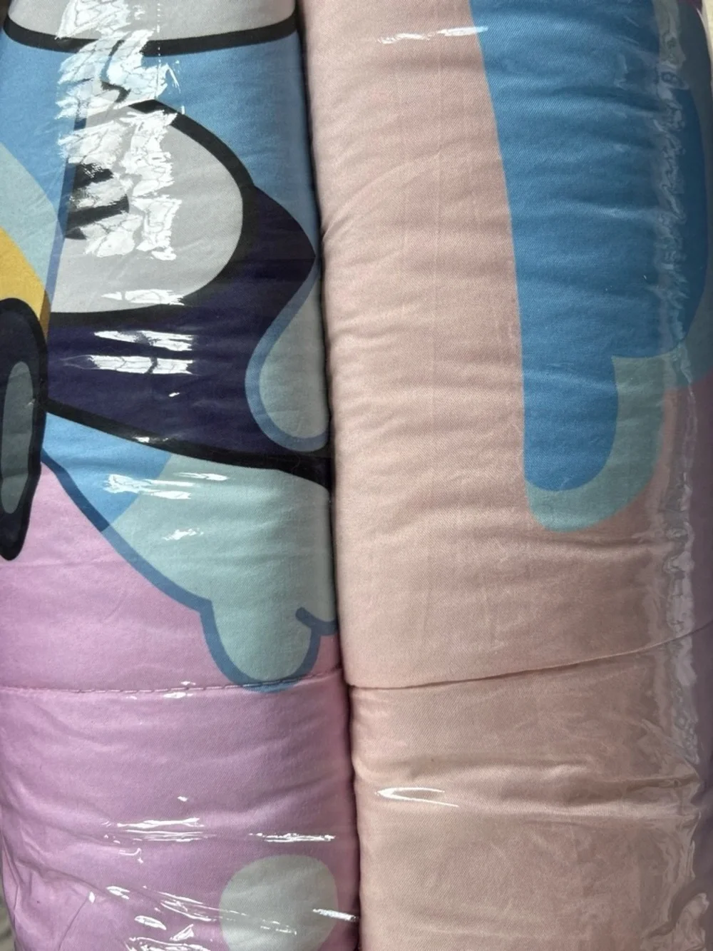 Kids Pink Cartoon Comforter Set